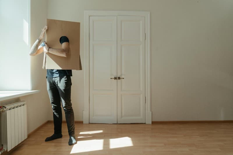 empty apartment being professionally cleaned for move-in
